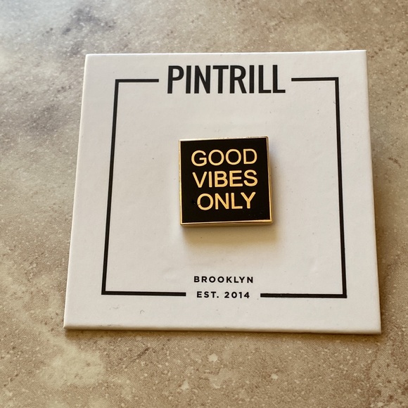 Pintrill Good Vibes Only Pin Brand New with Original packaging - Picture 2 of 2